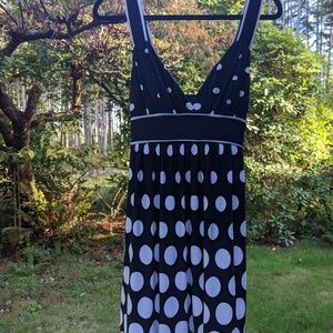 Speechless Size M Black and White Polka Dot Dress